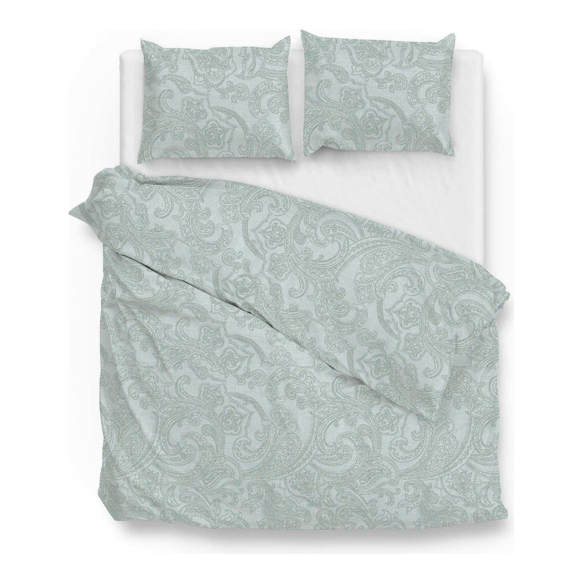 Zo Home dekbedovertrek katoen Paisley di Lino mint Green