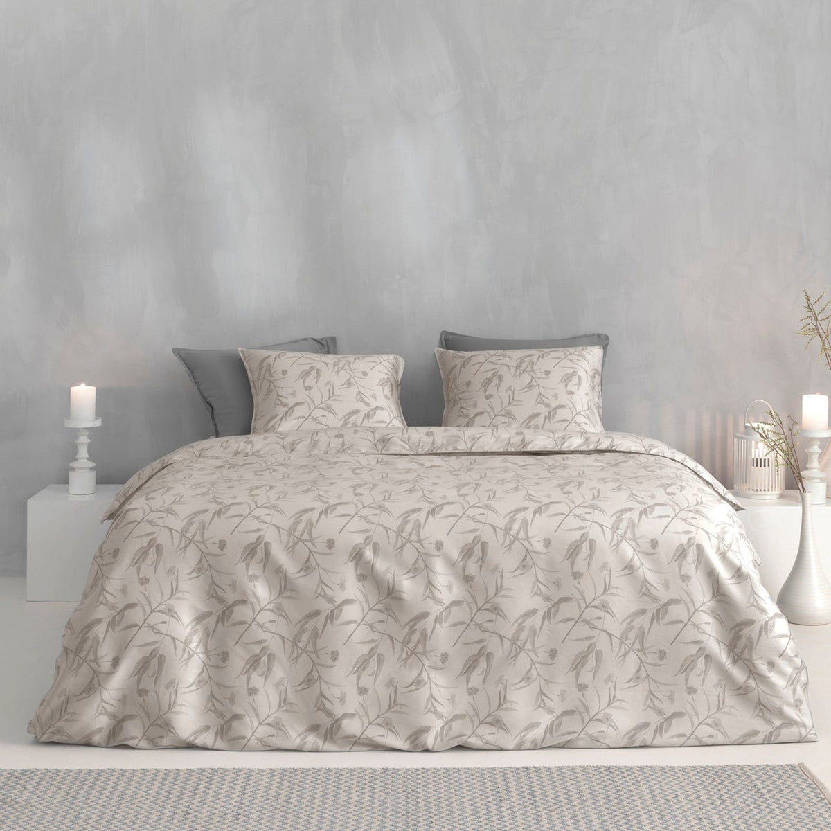 Zo Home dekbedovertrek Fiori di Satinado Off white katoen-satijn