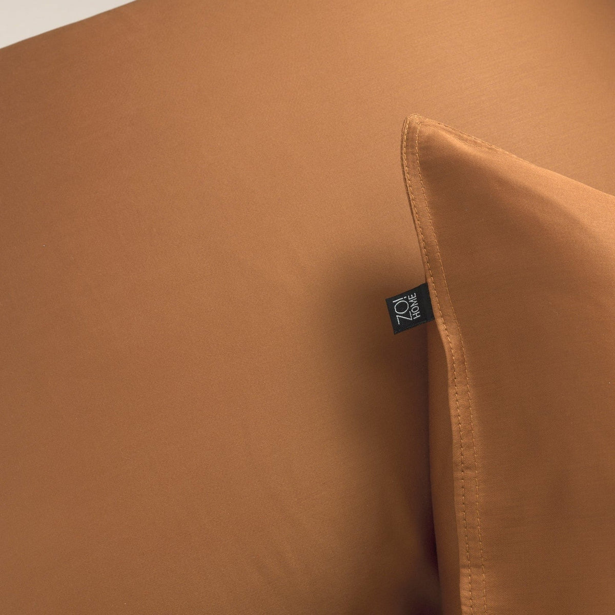 Zo Home dekbedovertrek satijn Satinado cognac Brown