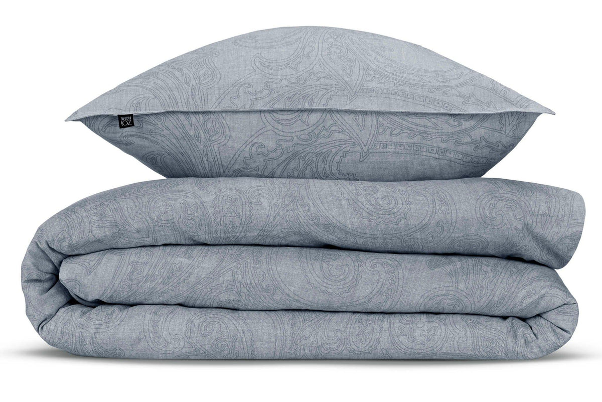 Zo Home dekbedovertrek katoen Paisley di Lino Denim