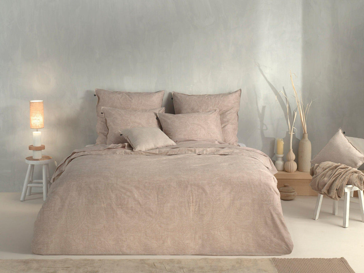 Zo Home dekbedovertrek katoen Paisley di Lino Sandy beige