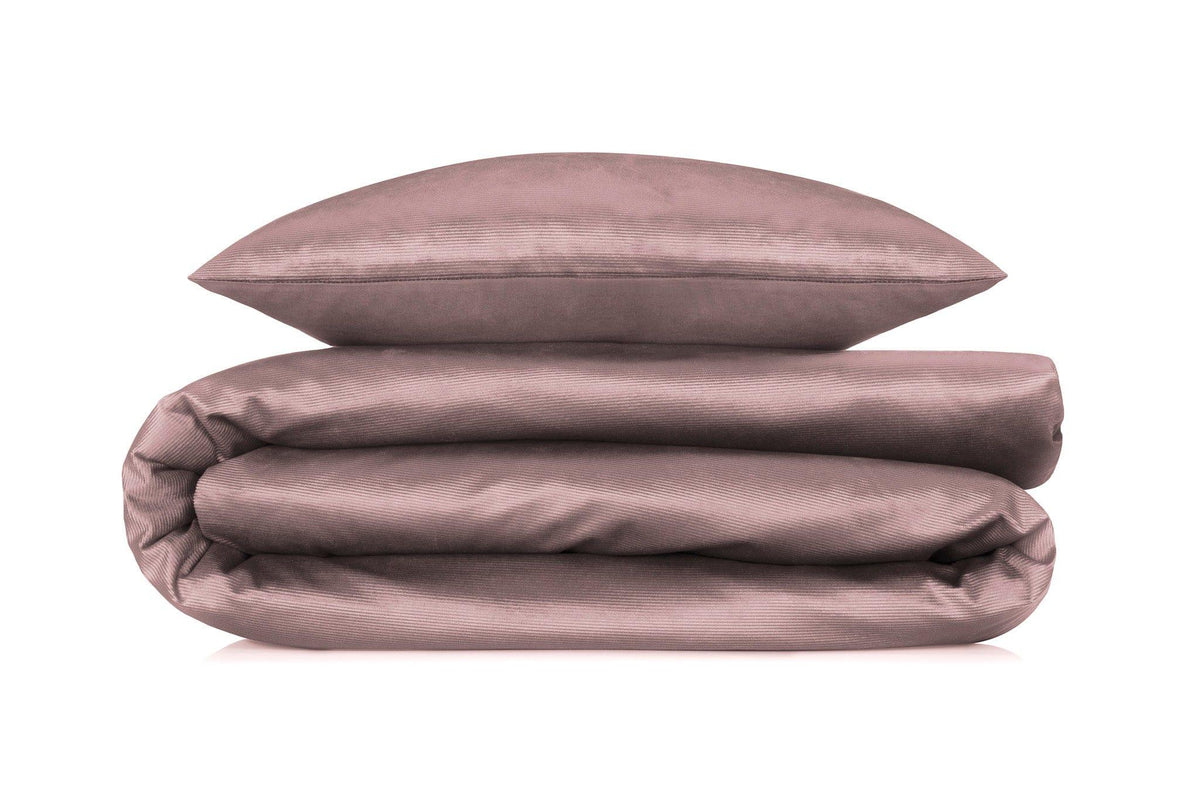 Zo Home dekbedovertrek Velluto-a-Coste Blush-Rose Fluweel